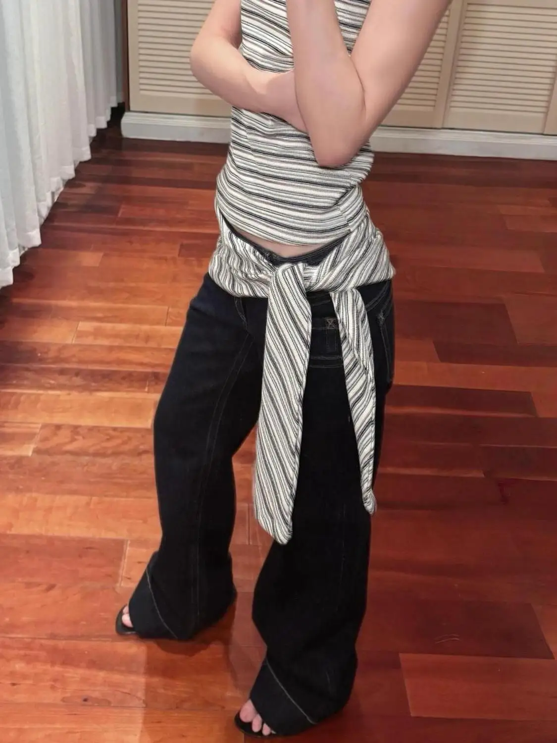 

Американские ретро джинсы полной длины, сексуальные женские повседневные однотонные джинсовые брюки с низкой талией в готическом стиле, осенняя уличная одежда