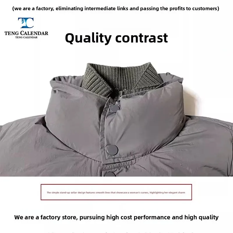 European Long Down Jacket, Loose White Duck Down Liner Workwear Jacket, Women's Autumn/winter 2025 New Style