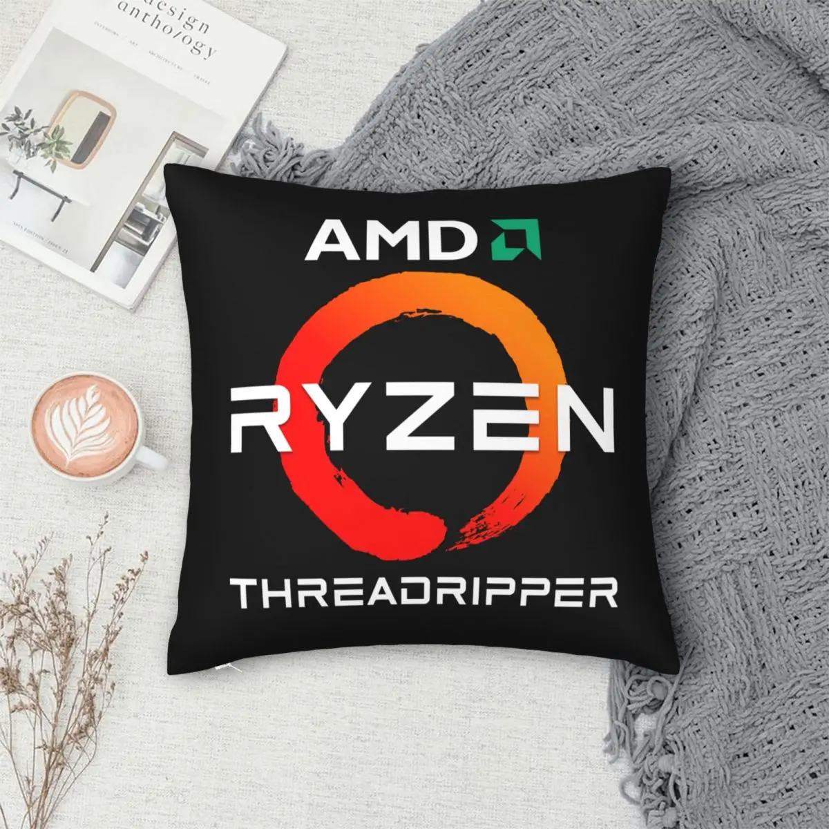 Autumn Amd Ryzen Threadripper Processors Throw Pillow Cover Pillowcase Vintage Anti-Mite Zipper Type