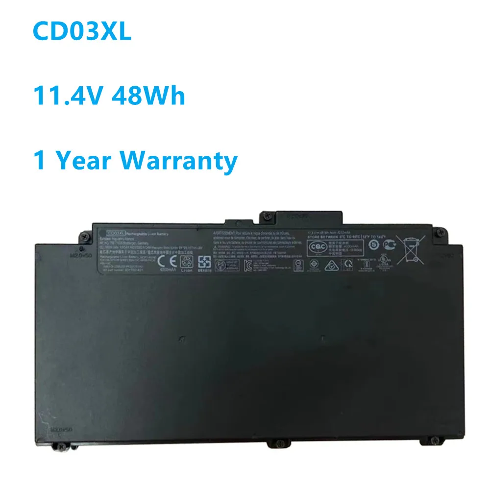 

CD03XL 11.4V 48Wh 4212mAh Laptop Battery For HP HSTNN-IB813 931719-850 931702-171 Tablet CD03XL