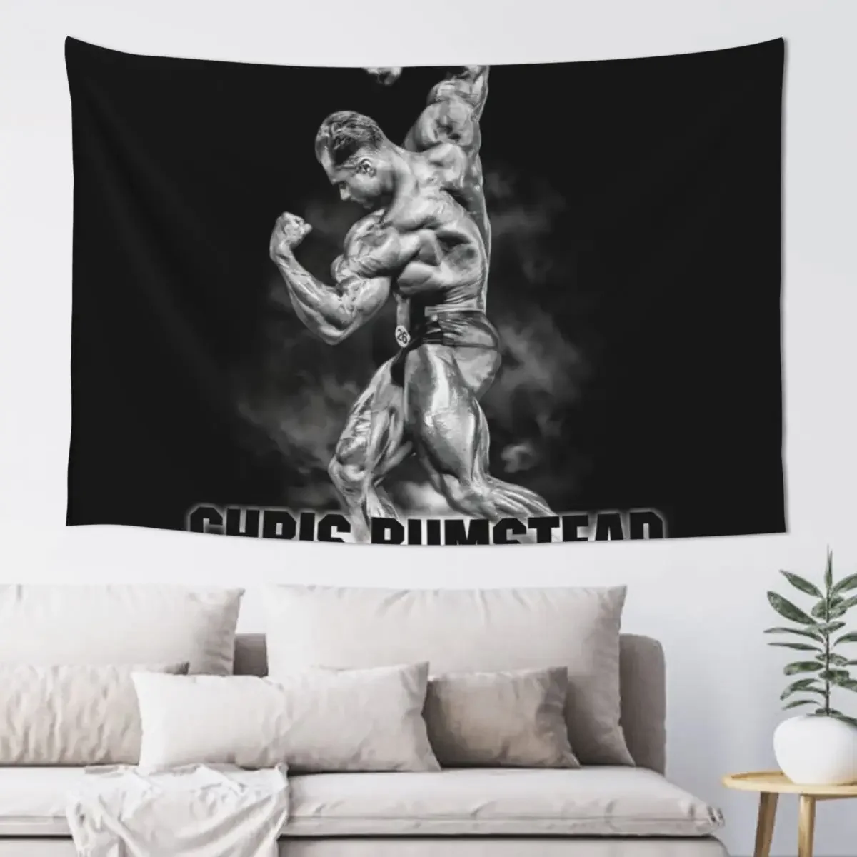 Chris Bumstead Cbum Arnold Pose Tapestry Room Aesthetic Decor Room Design Decoration Wall Tapestry