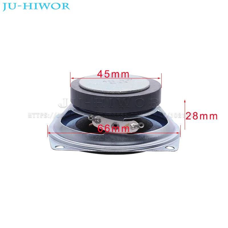 4 Ohm 5W Loudspeaker 66MM 2.5inch Square BT Musical Flowerpot Speaker 45MM External Magnetic Blue Foam Edge Dust Cap Height 28mm