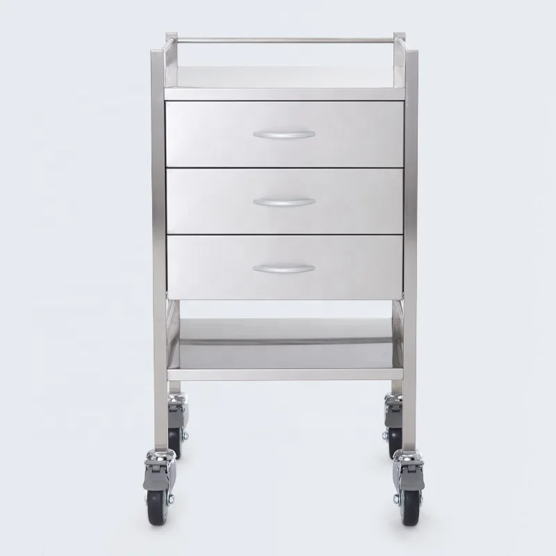 Meditroll MT03 New Design Multifunctional Stainless Steel Tray Rack Trolley