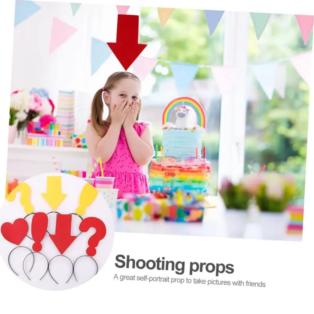 Cute 8.6inch Hairband Arrow WiFi Love Concert Headwear Question Mark Funny Props Headdress Gift