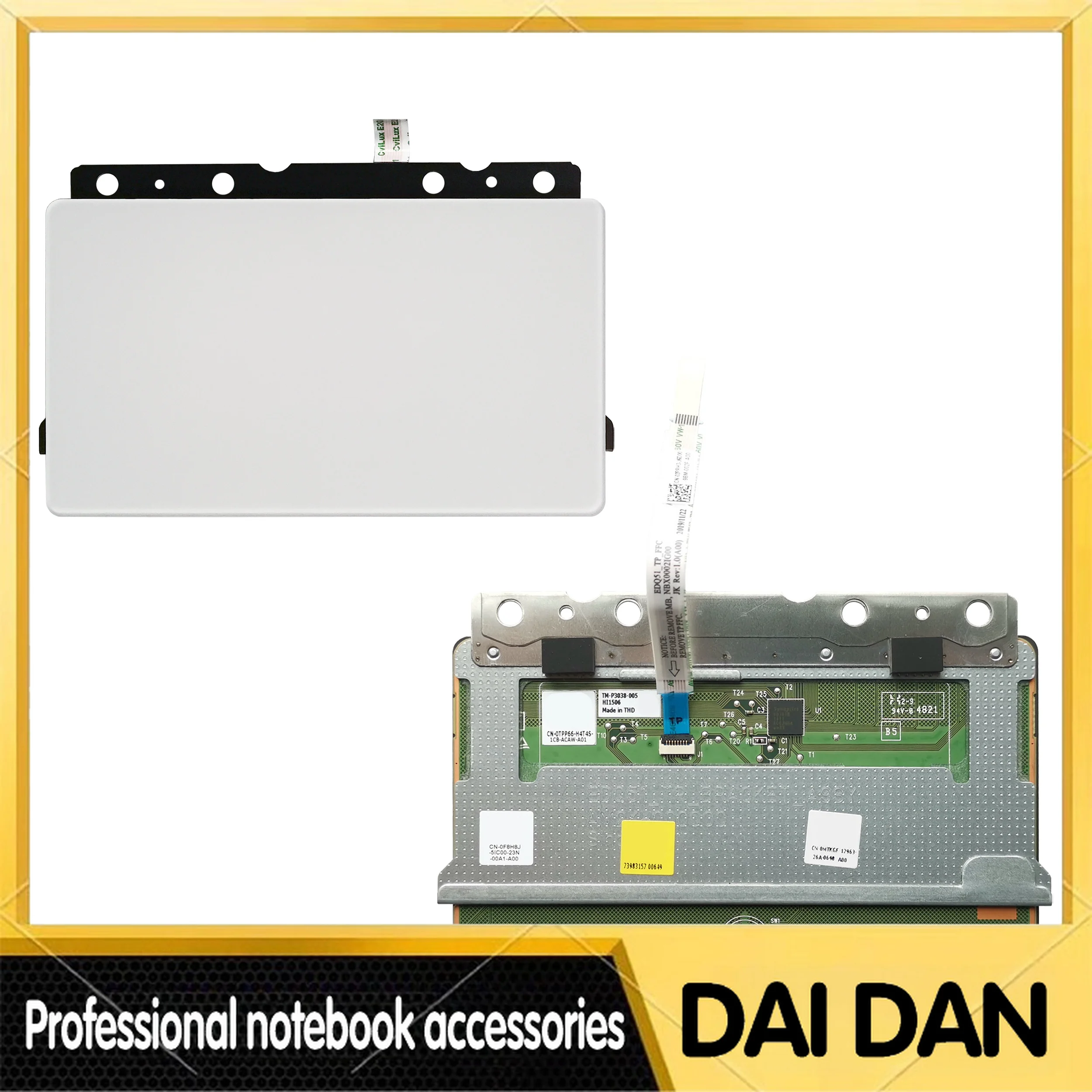 Para touchpad Alienware M15 R2 R3, mousepad, branco 0MTKGF