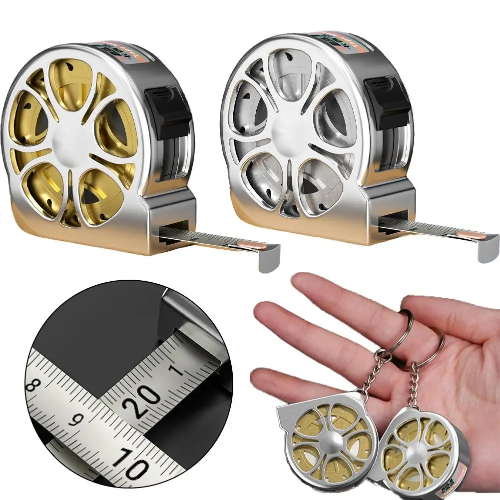 Measure Stainless Steel Portable Anti-corrosion Woodworking Measuring Tool 2M Tape Measure Portable Retractable Small Tape