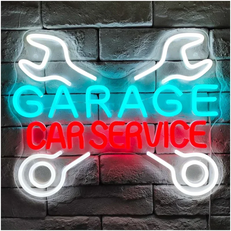 Garage Car Service Neon Signs Car Repair Neon Sign Light Suitable for Car Assembly Shop Decoration Night Light Decor