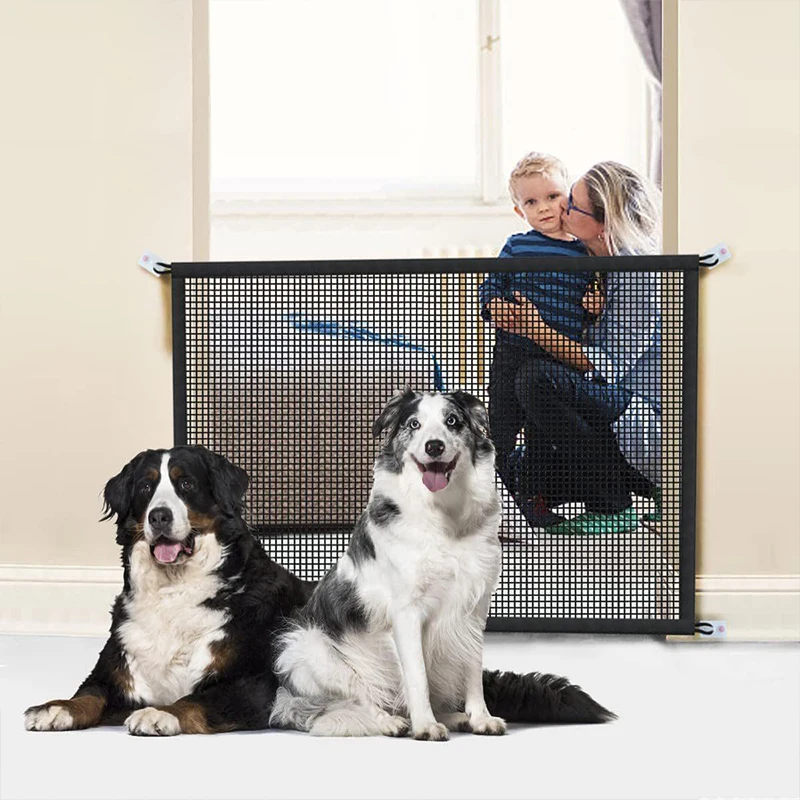 Dog Fence Netting Barrier Pet Isolati Network Folding Breathable Mesh Play Dog Safety Fence Doorway Pet Products Protect