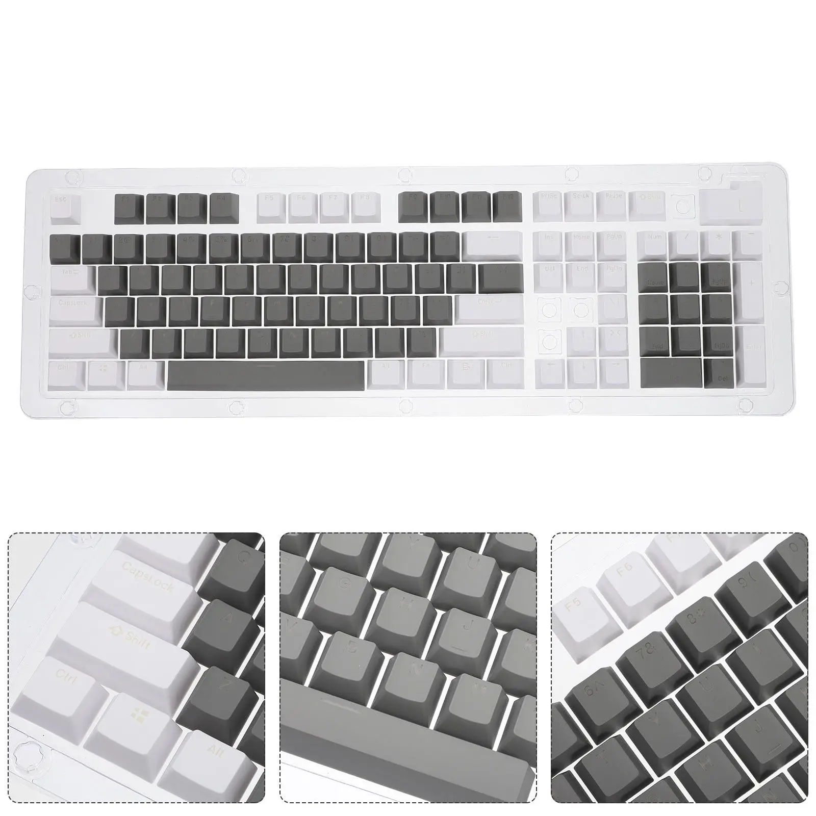 

1Set Pbt Keycaps for Mechanical Keyboard Premium Wear-Resistant Dustproof Keyboard Protector Assorted Color Stylish Decorative