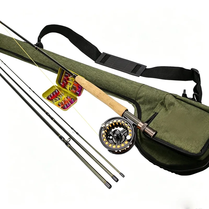 2.7m 4‑Piece High‑Carbon Fly Fishing Rod Combo Kit With Reel, Fly Lines, Lures & Storage Bag For Freshwater Stream Angling view 5