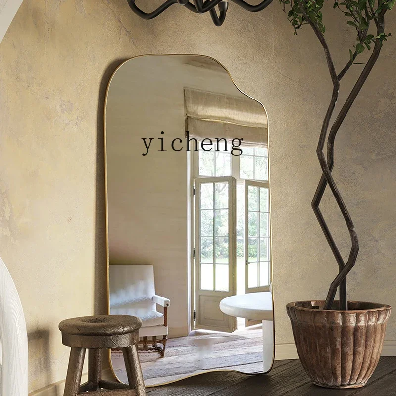 L7-14 French simple full-body mirror household floor-to-ceiling mirror cloakroom wall-mounted wedding shop fitting mirror
