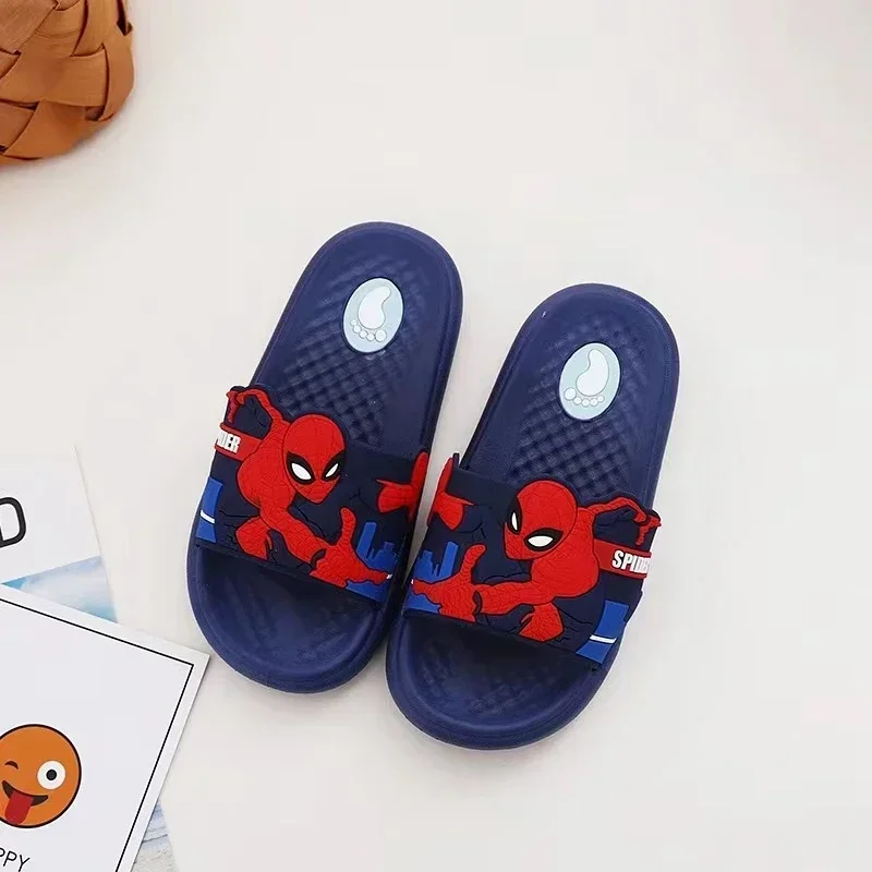 Summer Baby Boys Girl Slippers Cartoon Spiderman Elsa Buzz Lightyear Sofia Print Kid Indoor Soft Anti-Skid Beach Shoes Flip Flop