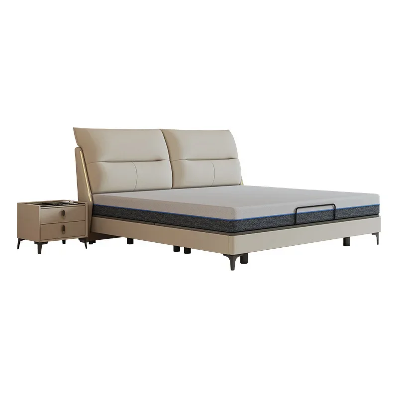 

Electric, double, master bedroom, wedding bed, ecological leather