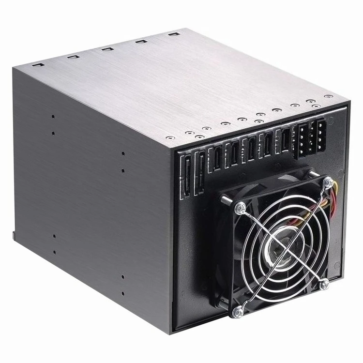 Baie de disque dur interne 3,5 pouces à 5 baies SATA sans plateau, échange à chaud, pour serveur PC