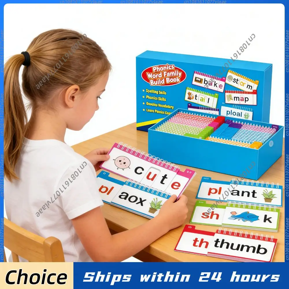 40pcs-english-phonics-word-families-flip-books-and-flash-cards-set-for-kids-vocabulary-learning-preschool-education-gift