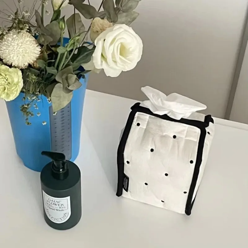 Milk Carton Shaped Facial Tissue Holder, Cute Tissue Storage Bag for Bedside Clutter & Private Items, Decorative Home Paper Box