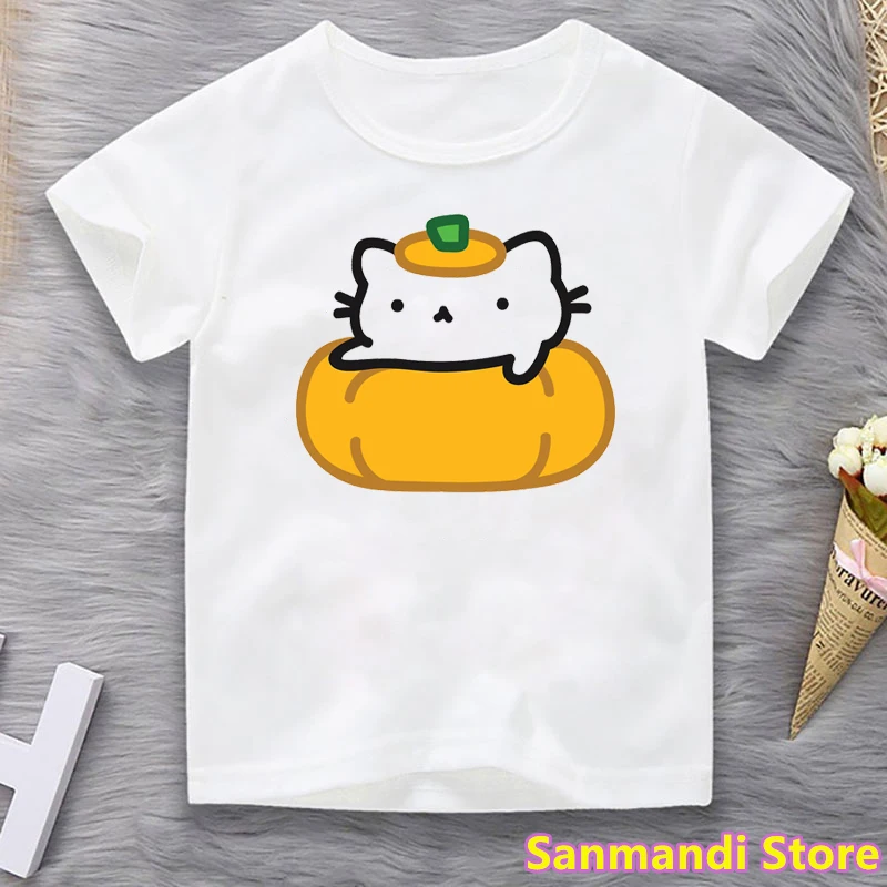 

New Cute Sleepy Cats on An Ice-Cream Cartoon Print Tshirt for Girls/Boys Kids Clothes Funny Toddler 3-13 Years Children Clothing