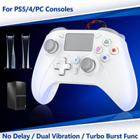 P5 Controller For PS5/4/PC Console 2M Extra Long Wired Gamepad W/ Turbo Dual Vibrate No Delay Instant Connect Gaming Control