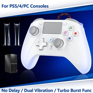 P5 Controller for PS5/4/PC 2m Extra long console with Gamepad wire with double vibration without delay instant connection Game control 10 Main Sales Control PS5 - №9