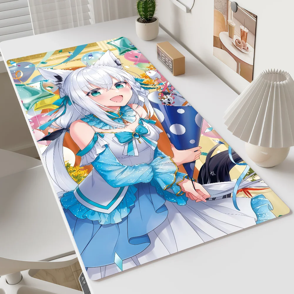 Mouse Pad MousePad Non-slip Lockedge Office Student Gaming Idol S-Shirakami Thickened Virtual Fubuki Large Writing Pad Cushion
