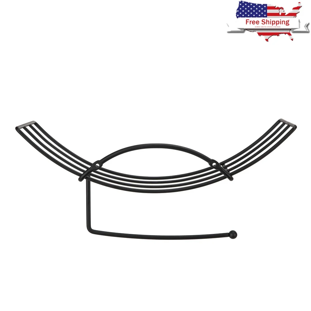 

Настенное крепление, держатель для туалетной бумаги, стальная конструкция, матовая черная отделка, в комплект входит шаблон для установки оборудования 14x57x649