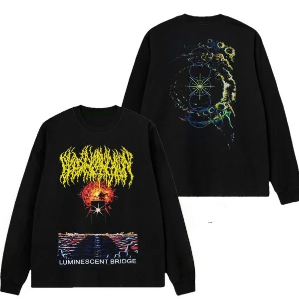 

Осень/зима 2025 г., INCANTATION BLOOD BRIDGE - Толстовка с круглым вырезом из нейтрального хлопка с принтом LUMINEMENT BRIDGE