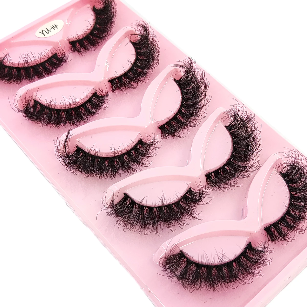 HBZGTLAD Neue Katzenwimpern 5/10 Doppelte 3D Künstliche Nerz-Wimpern mit Flügeln Flauschige Falsche Wimpern Weiche Natürliche Lange Dicke Wimpern