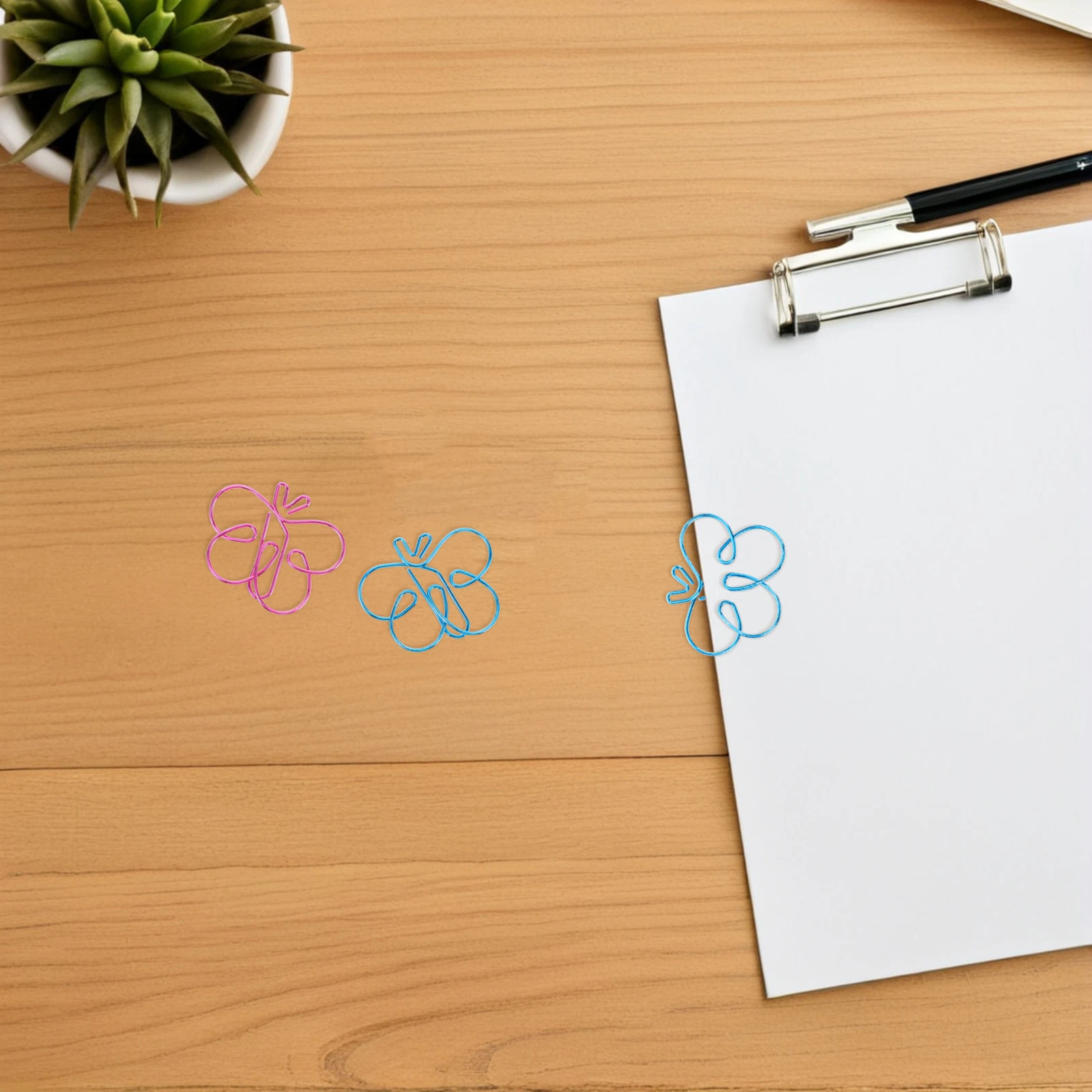 24 Pcs Paper Clips Creative Bookmarks Butterfly Metal Paperclip Animal Shaped Cute