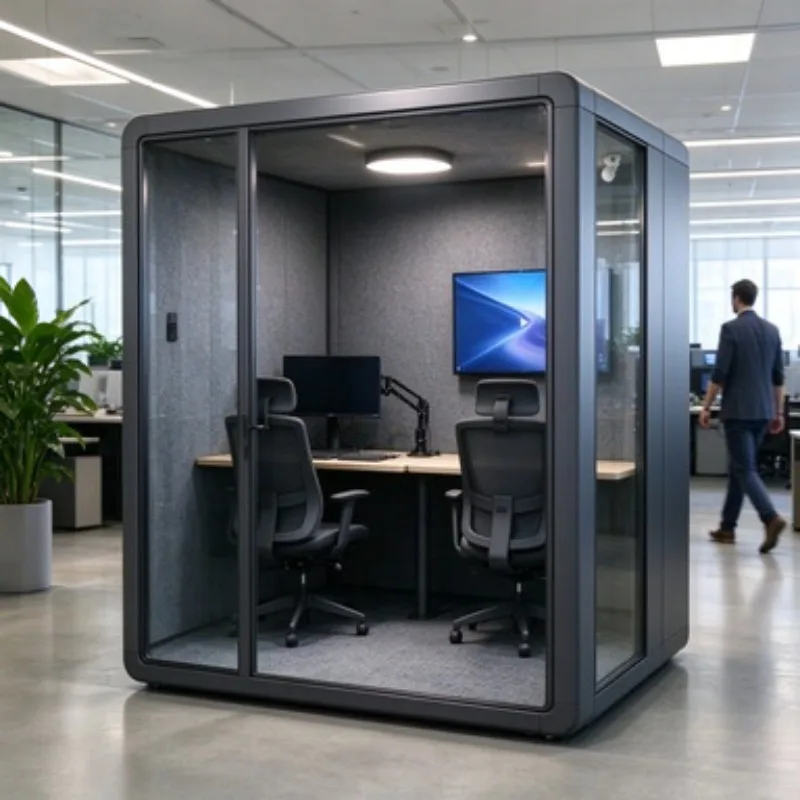 Professional Soundproof Office Pod Acoustic Phone Booth for Open Workspace Privacy Coworking Space Sound Isolation Pod
