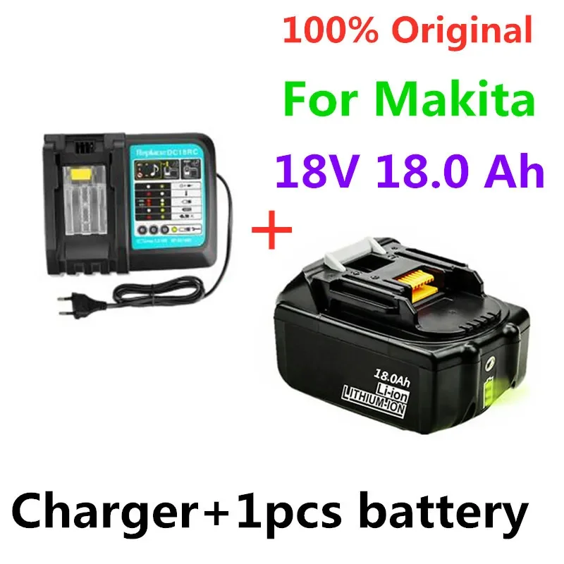 

100% New 18V 18.0A Rechargeable Battery18000mAh Li-Ion Battery Power for MAKITA BL1880 BL1860 BL1830