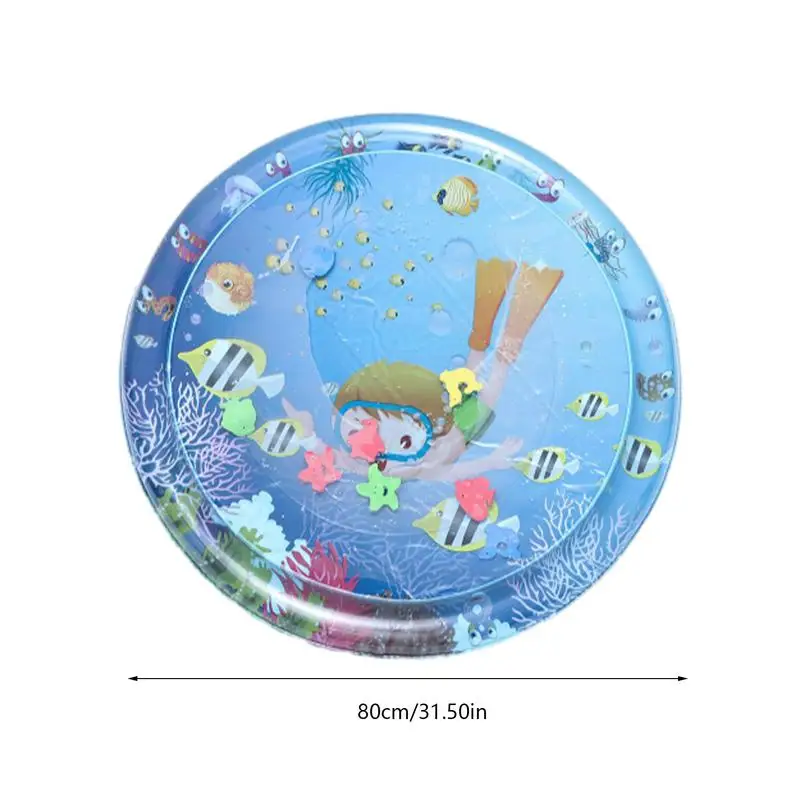 Bebê água jogar esteira barriga tempo brinquedos para recém-nascidos playmat pvc criança diversão atividade inflável esteira infantil brinquedos oceano tema tapete