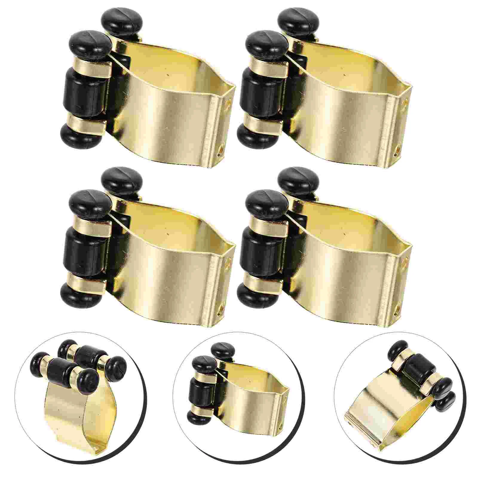 12 Pcs Fishing Pole Rod Clip Pool Cue Rack Adjustable Bracket Holder Clamp Storage Brackets Black Clamps