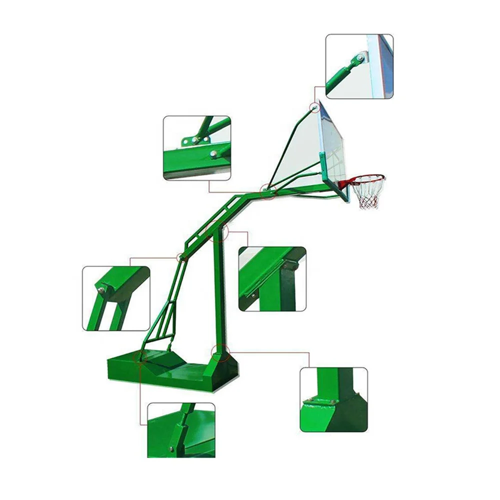 Fiberglass Basketball Backboard with Ring