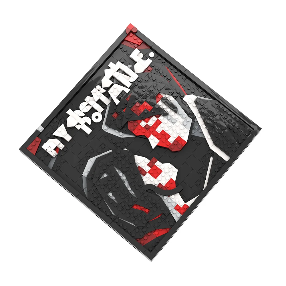 MOC MCR Drei Prost Album Mosaik Modell Bausteine Kunst Musik Album Rekord Ziegel Spielzeug Erwachsene Geschenk