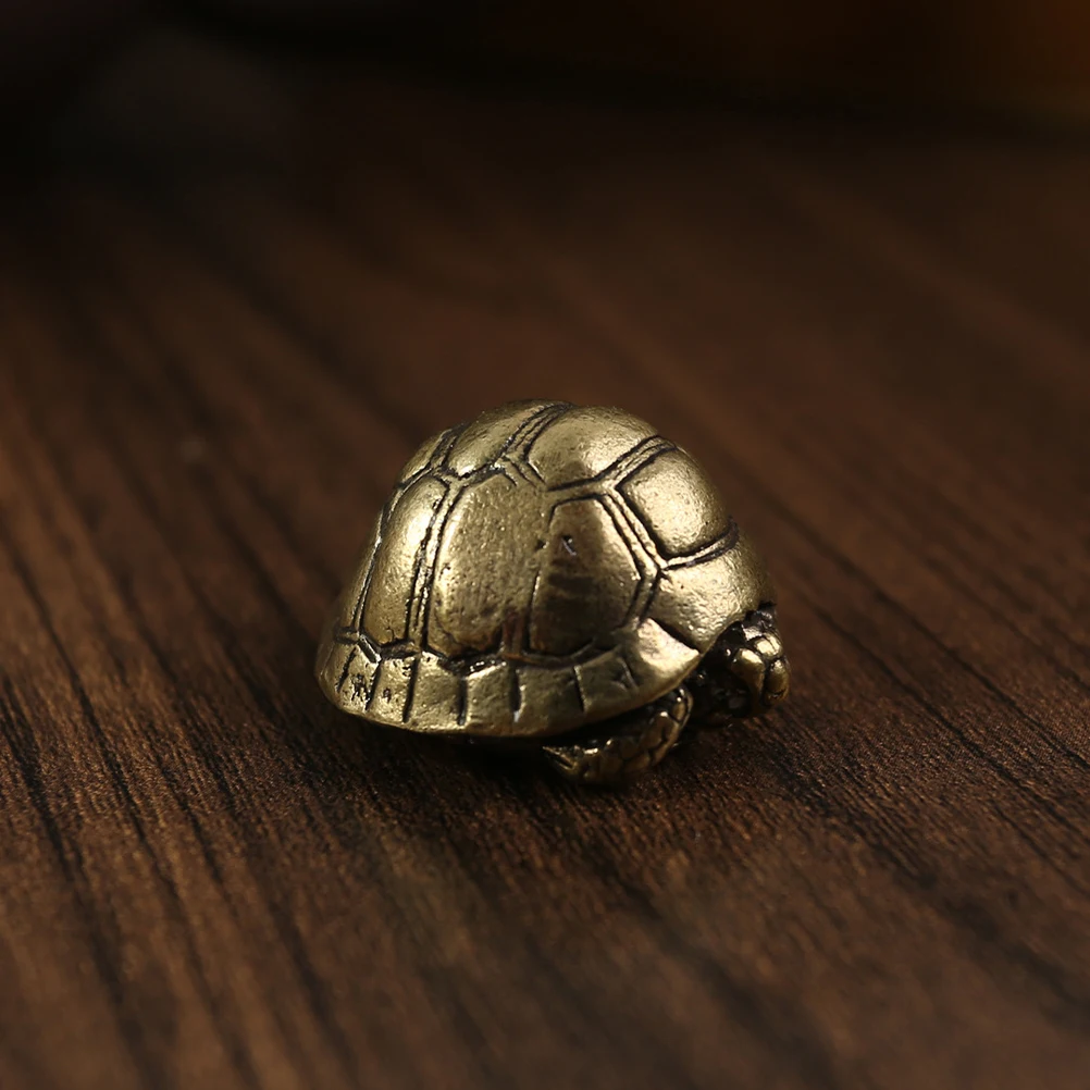 

Turtle Copper Ornaments Figurine Statue Shrink Your Head Brass Tabletop Golden Figurines