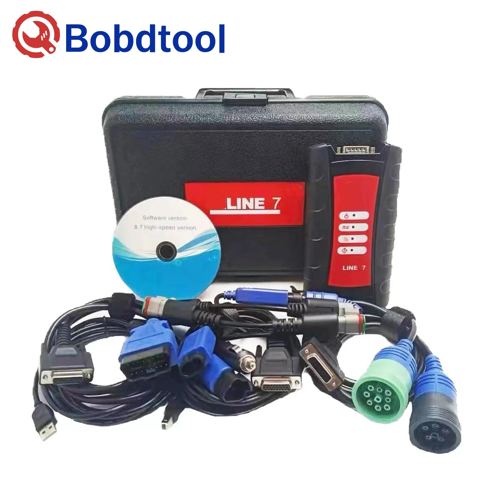 

For Inline 7 Multilingual Detection Truck Fault Diagnosis Instrument Truck V8.7/V8.9 INLINE 7 Data Link Adapter Diagnostic Tool