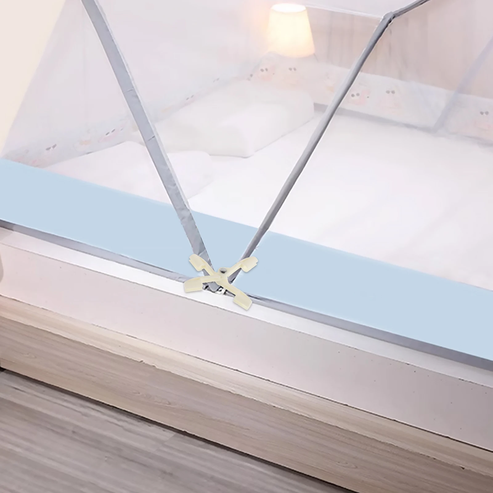 

Mosquito Net Holder Canopy Clips Heavy Duty Fixer Lock Folding Rod Latch Plastic Sunshade Clip Retainer Stable for Tent