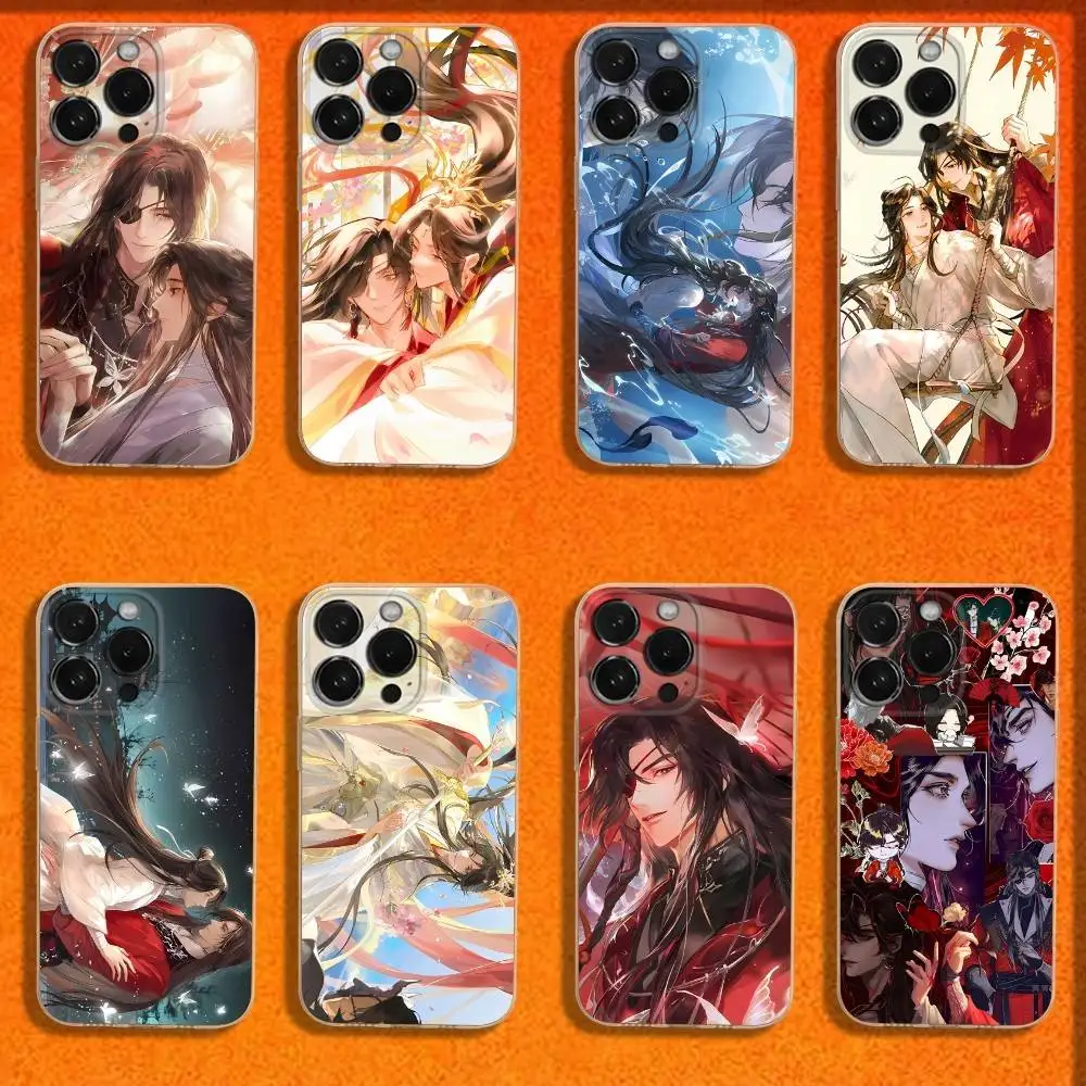 

H-Heaven C-Cartoon Officials Blessing For iPhone 17,16,15,14,13,12,11,Pro,Max,Plus,E,SE4,Air,Mini Transparent Phone Case Cover