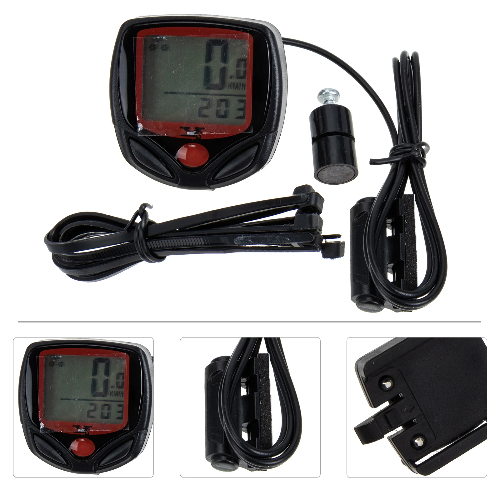 

1Set Bike Speedometer Pulsometer Waterproof Portable Cycling Speed Tracker Suitable for Mountain Road Bikes Cycling Accessories
