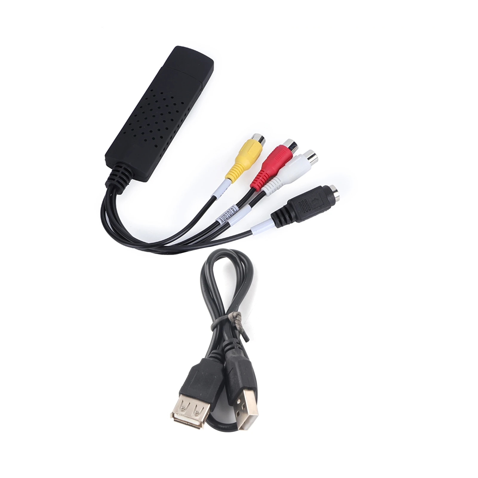 USB 2.0 to 3 RCA Audio SVideo TV DVD VHS RW Capture Converter Adapter Cable