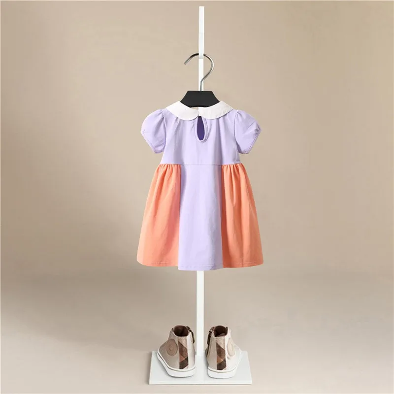 QualityFashion Bow Girl Dress Princess Party Letter Print Casual Wear Short Sleeve Kids Clothing Summer Costumes New 2-7 Years