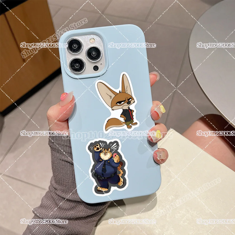 60 قطعة ملصقات كرتونية Zootopia صعود غير الماماليين ملصقات لطيفة أنيمي جودي نيك ألعاب ثابتة للأطفال مستلزمات مدرسية أكواب ديكور #6