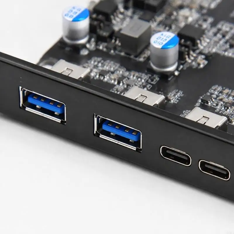 CORA 4-Port PCIE USB Card with 2 USB-A and 2 USB C Receptacles for Desktops Expansion