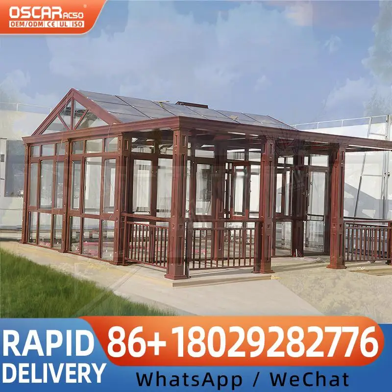 Folding Sunroom with PowderCoated Aluminum Frame Tempered Glass EcoFriendly LED Lighting Easy Installation for All Seasons' Use