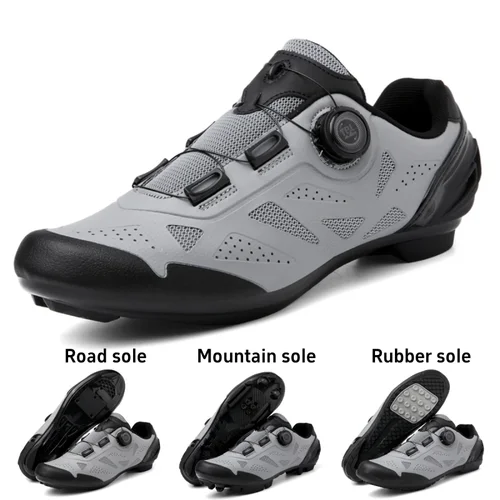 Imagen 2 del producto Nuevos zapatos deportivos de ciclismo, calzado deportivo Unisex para hombre, zapatos MTB para exteriores, cómodos, ligeros, transpirables, zapatos para bicicleta de montaña y carretera