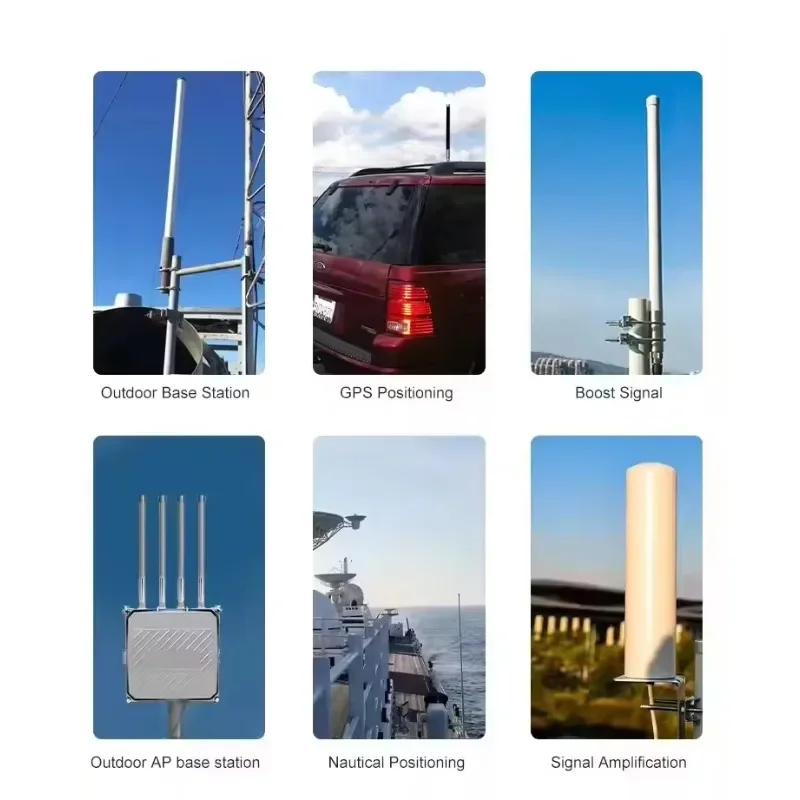 2025 vendita calda CB 27 mhz Antenna esterna Stazione base in fibra di vetro Antenna 5.0dBi Omni direzionale di comunicazione fissa Antenna Cb