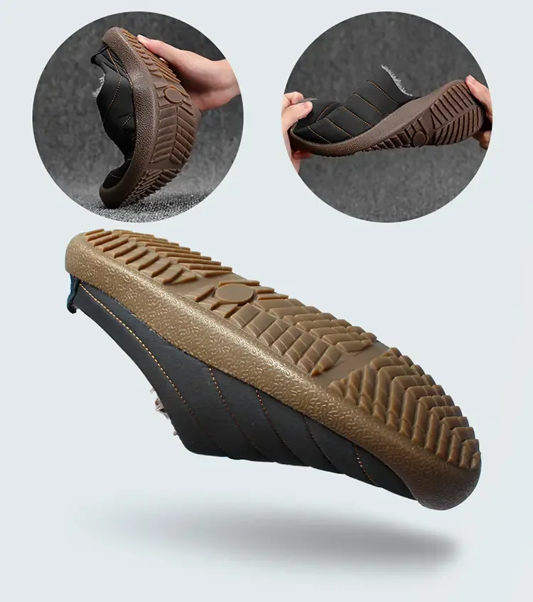 Men's Winter Warm Cotton Mop with Soft Sole and Thick Cotton Winter Boots, Indoor and Outdoor Couple's New 2025 Casual Shoes