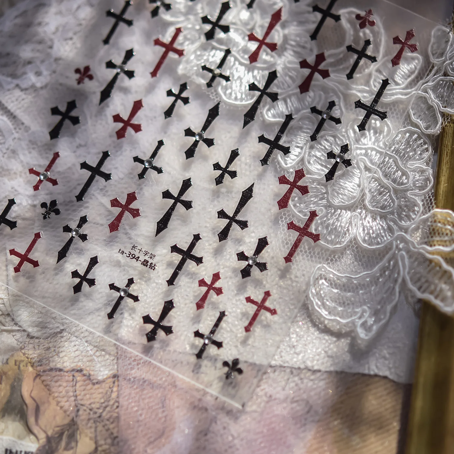 

Хэллоуин украшения для ногтей наклейки 5D кристалл бриллиант маленький крест наклейки для дизайна ногтей DIY самоклеющиеся маникюрные аксессуары наклейки