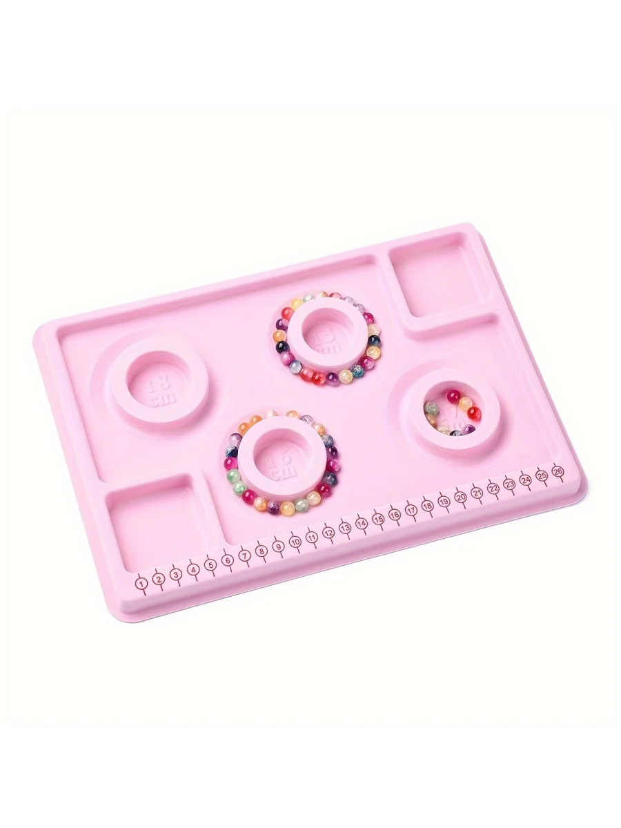 Een klein plastic sieradenbakje met doe-het-zelf kralendraadgereedschap, perfect voor het maken van armbanden en kettingen - afbeelding 2