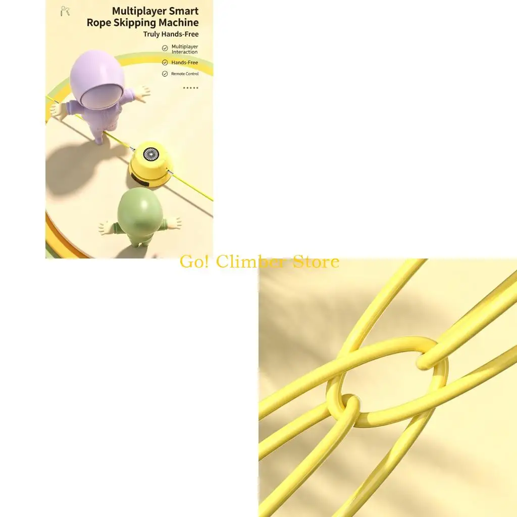 Q84C Family Exercise Automatic Jump Rope Machine, Motorized Rope Rhythm with Three-Number Display and Front Physical Controls